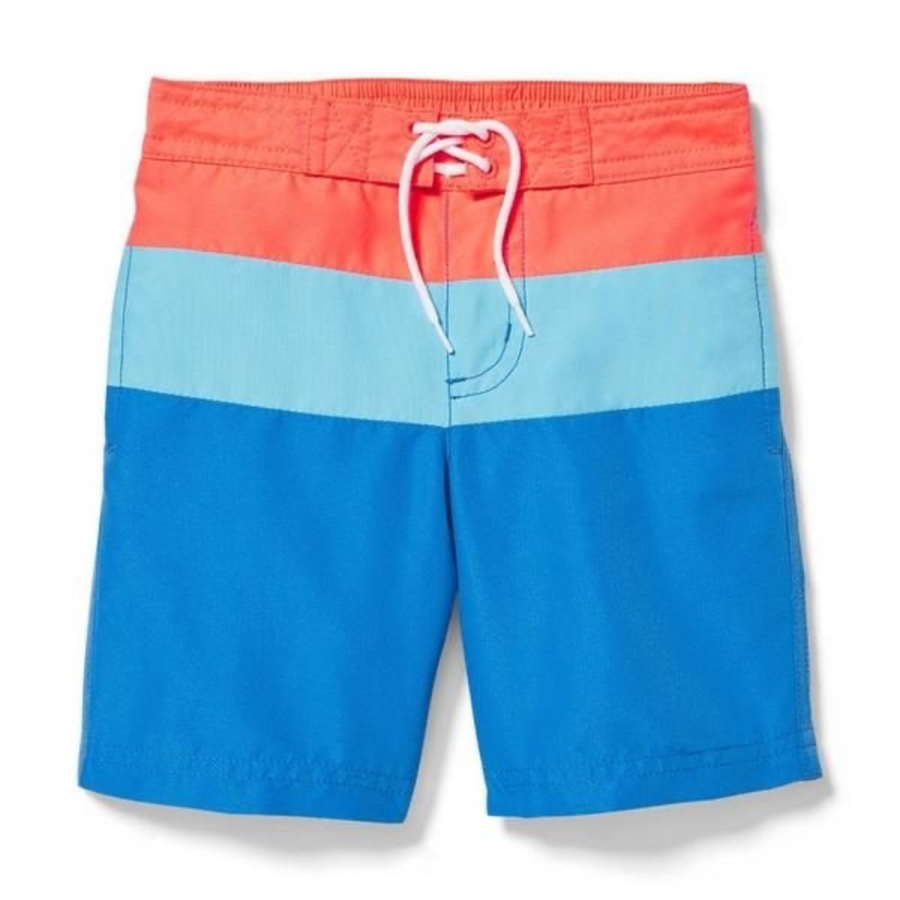 Janie and Jack Neon Stripe Board Shorts - NEW